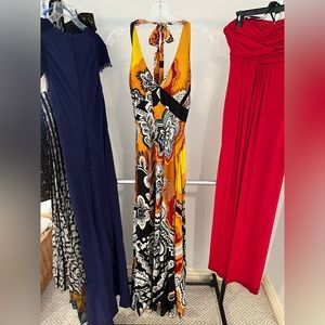 Mary L Couture silk halter dress